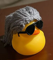 D03  Gray Hair Ponytail Duck