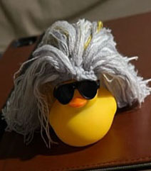 D05  Blonde/Grey Hair Hippie Duck